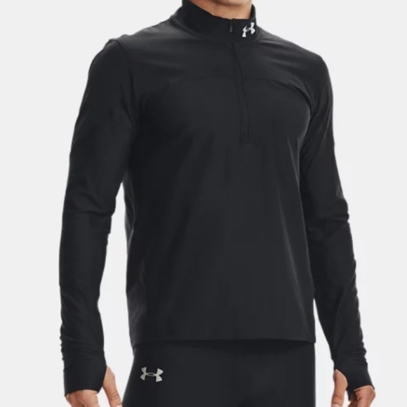 Under Armour Men's UA Qualifier ½ Zip Black Runners Long Sleeve size XL - Picture 1 of 13